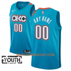 Maillot NBA Oklahoma City Thunder Personnalisable 2018-19 Nike City Edition Bleu Swingman - Enfant